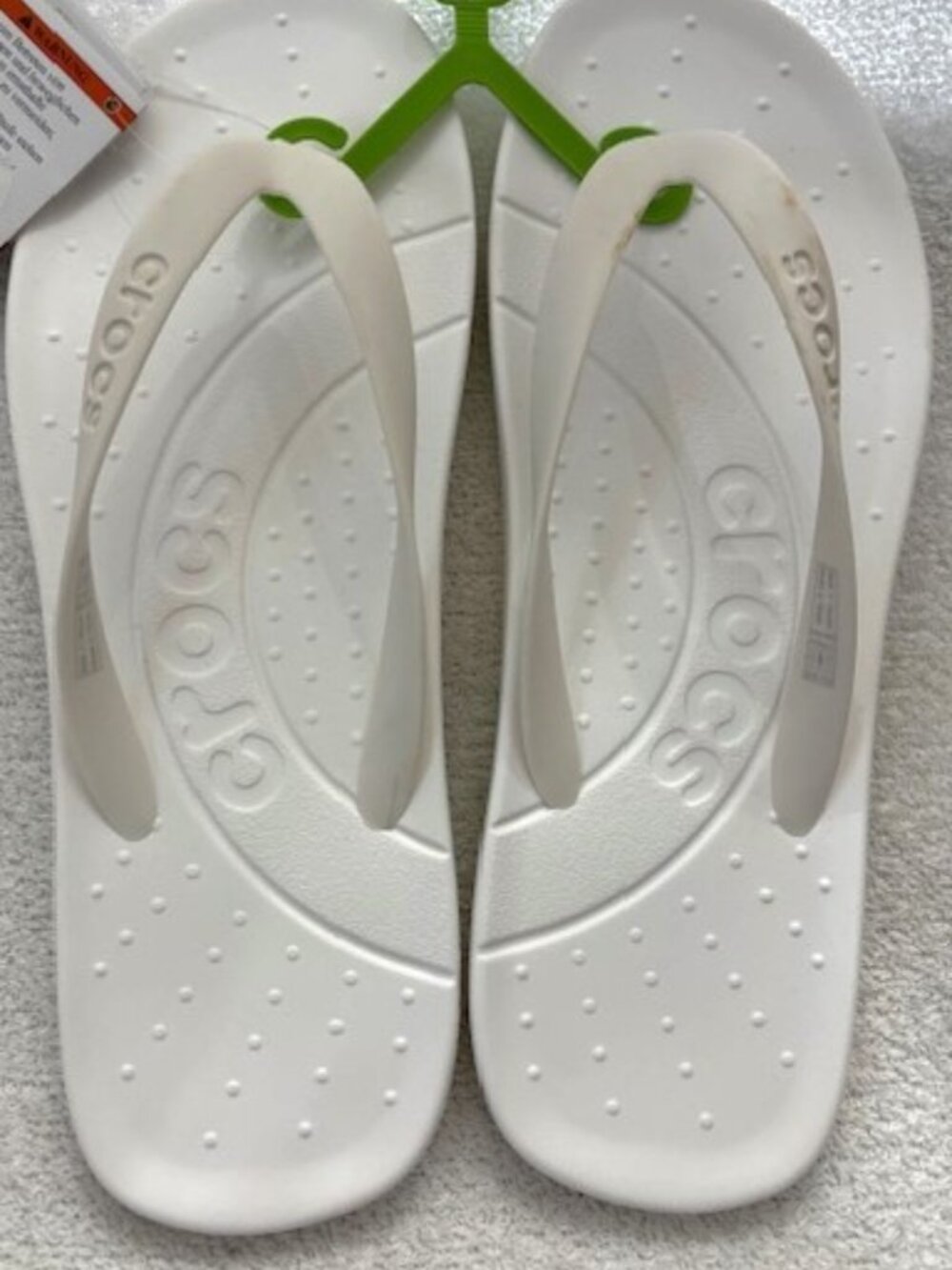 Crocs Flip white 'flip flops' NWT Men's Size 13